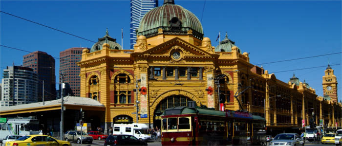 Bahnhofsgebäude in Melbourne
