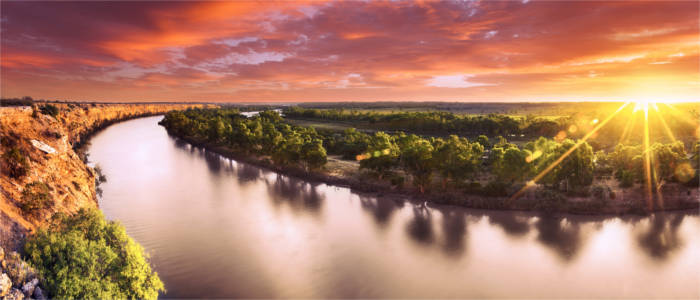 Murray River bei Sonnenuntergang