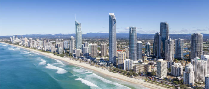 Ausblick auf die Großstadt Gold Coast