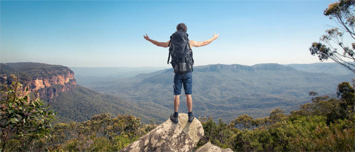 Wanderer in den Blue Mountains