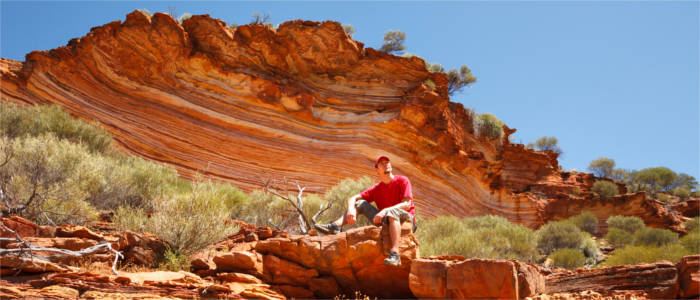 Wanderer an der Coral Coast