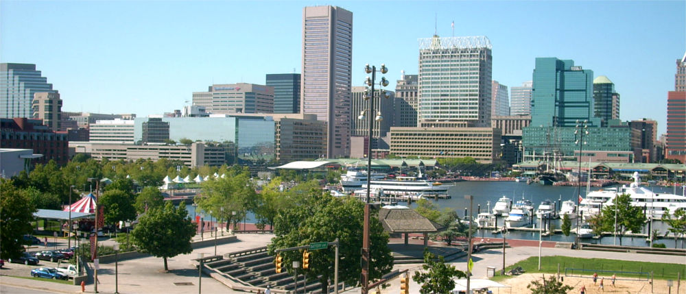 Blick vom Federal Hill zum Inner Harbor