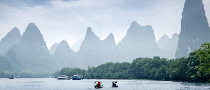 Provinz Guangxi mit Fluss Li 