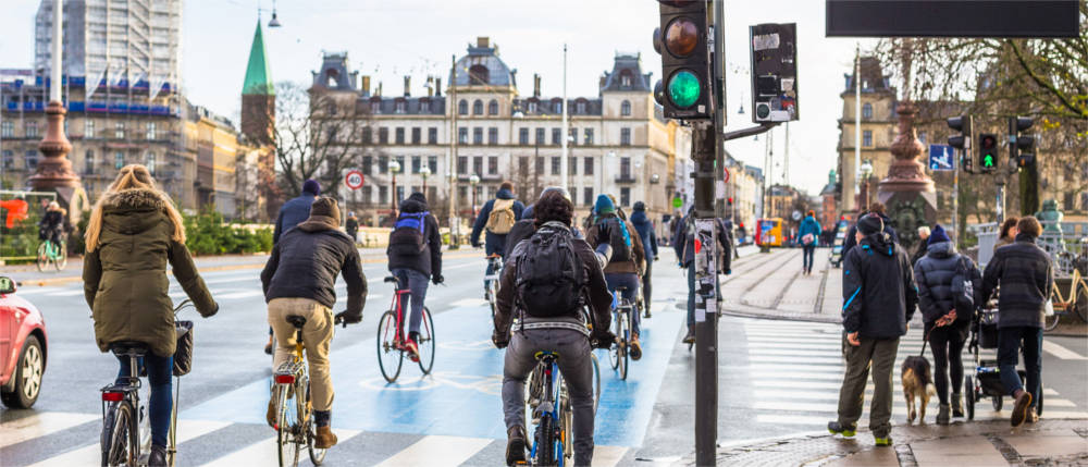 Fahrradfahrer in Kopenhagen