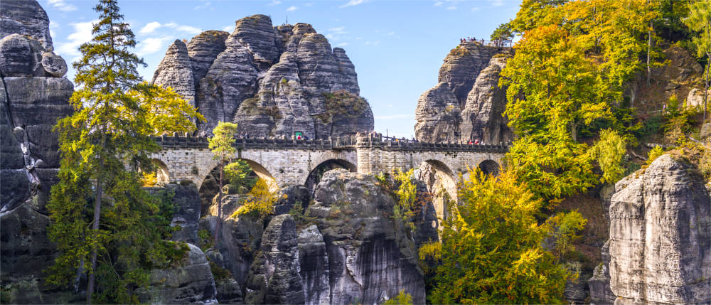 Die Bastei-Brücke in der Sächsischen Schweiz