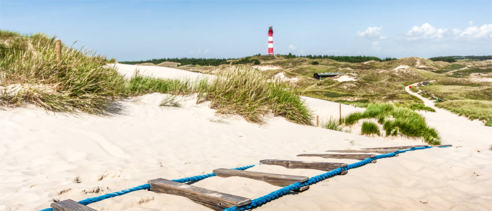 Salzwiese und Leuchtturm in Nordfriesland