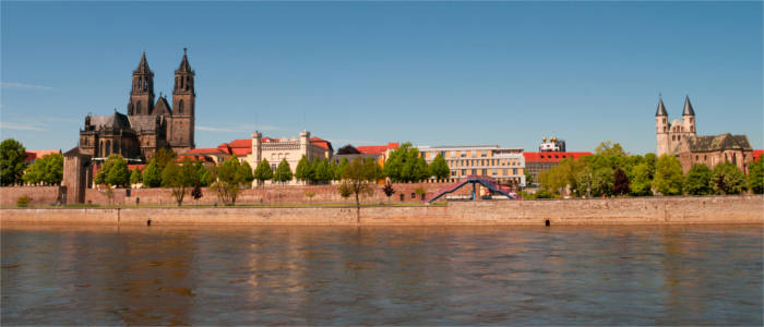 Magdeburger Dom und Elbe