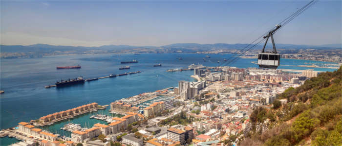 Cable Car zum Affenfelsen von Gibraltar