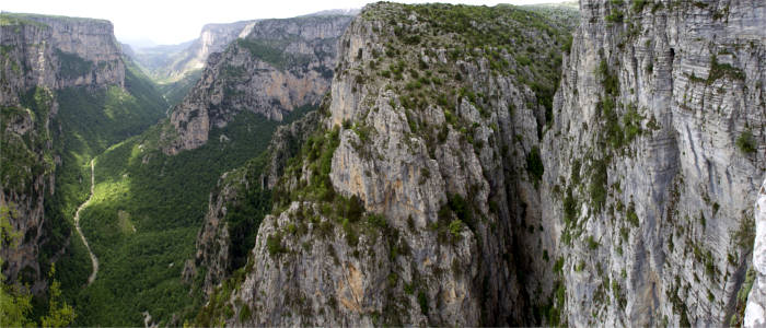 Vikos Schlucht in der Region Zagoria