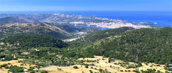 Blick über die Insel Kefalonia