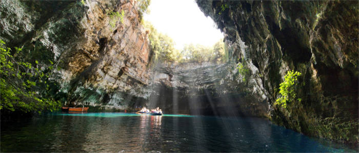 Der Melissani See auf Kefalonia