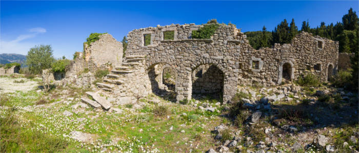 Ruine der Burg auf Lefkada