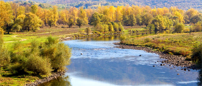 Der Fluss Nestos an der Grenze zu Thrakien