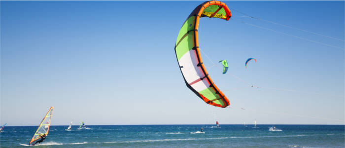 Kite-Surfen auf der Insel Rhodos