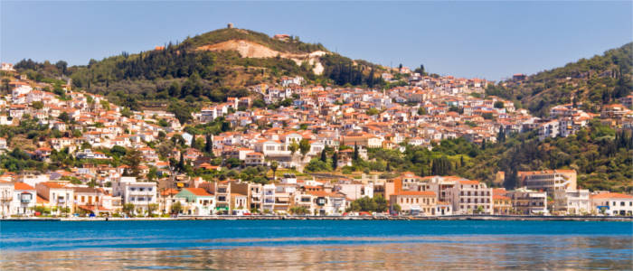 Typisches Stadtbild auf Samos