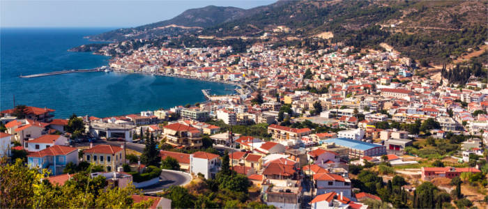 Die Stadt Vathy auf Samos