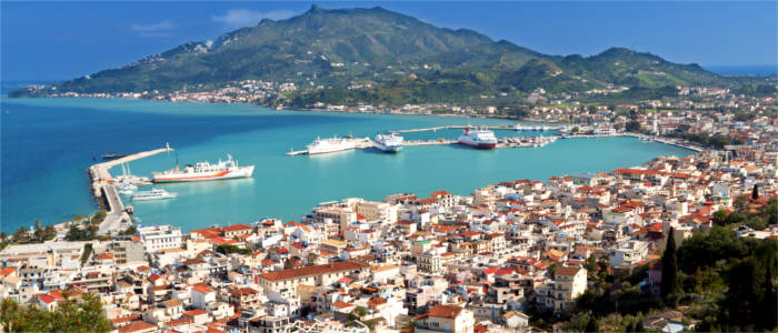Luftbild von Zakynthos-Stadt