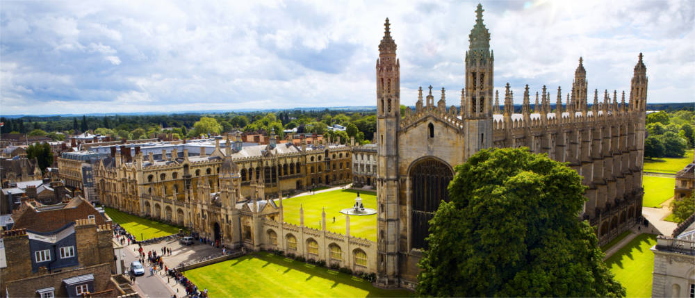 Blick auf die Universität Cambridge