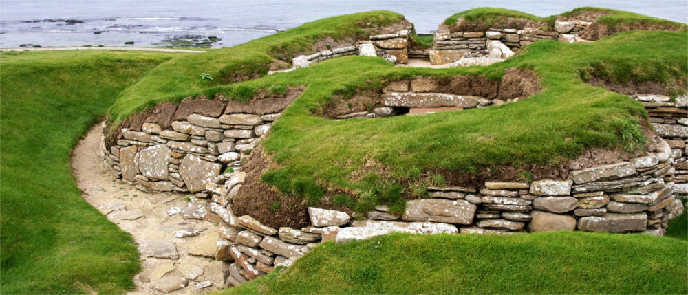 Prähistorische Siedlung auf der Insel Mainland