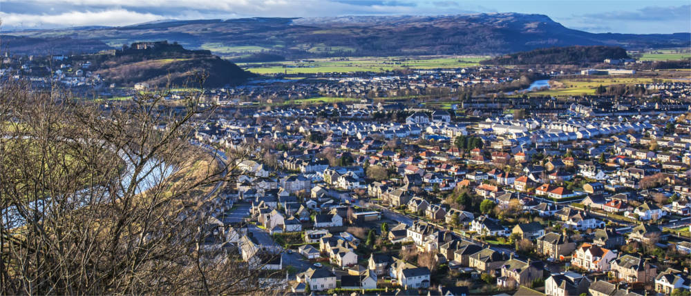 Die Stadt Stirling in den Lowlands