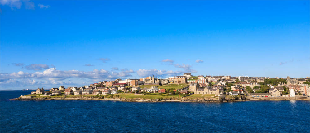 Stadt auf den Shetland-Inseln