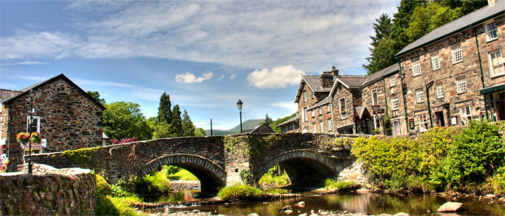 Typisches Dorf im Snowdonia Nationalpark