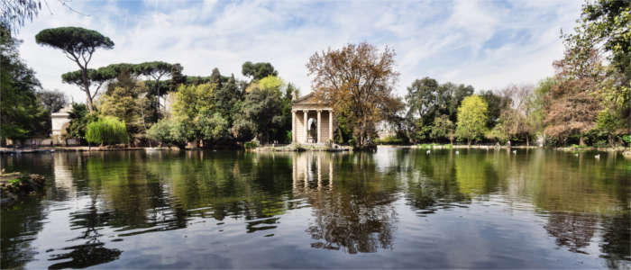 Beliebter Park in Rom
