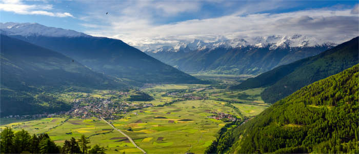 Tallandschaft in Trentino-Südtirol