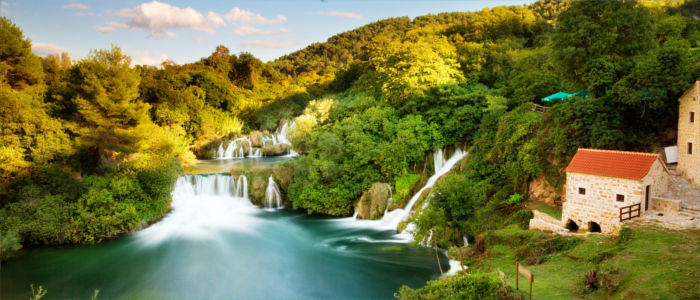 Kroatiens Wasserfälle auf der Insel Krk