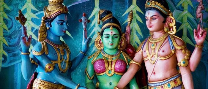 Indische Tempelstatuen in Malaysia