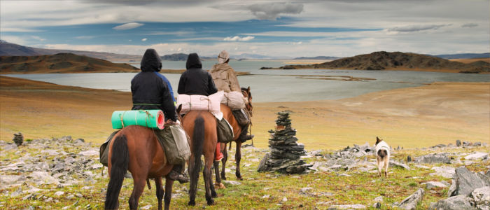 Unterwegs auf Pferden in der Mongolei