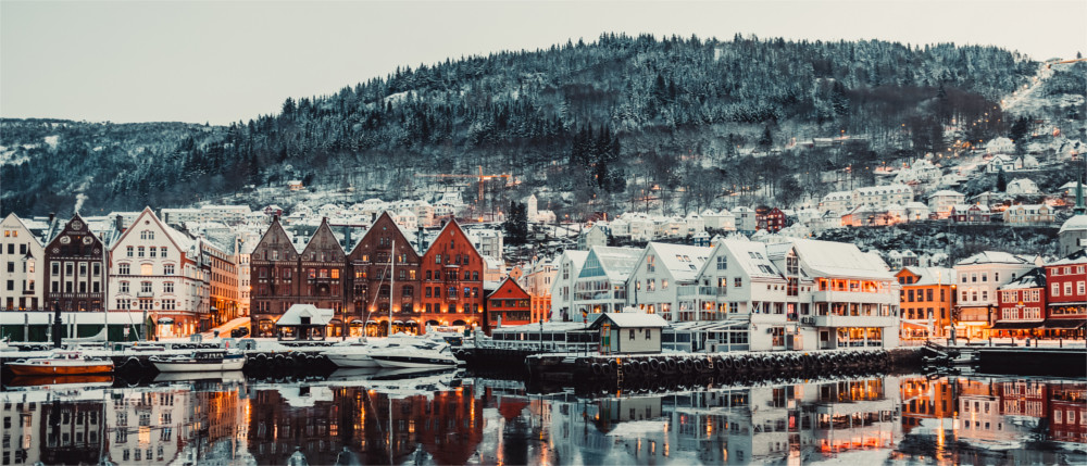 Ausblick auf Bergen