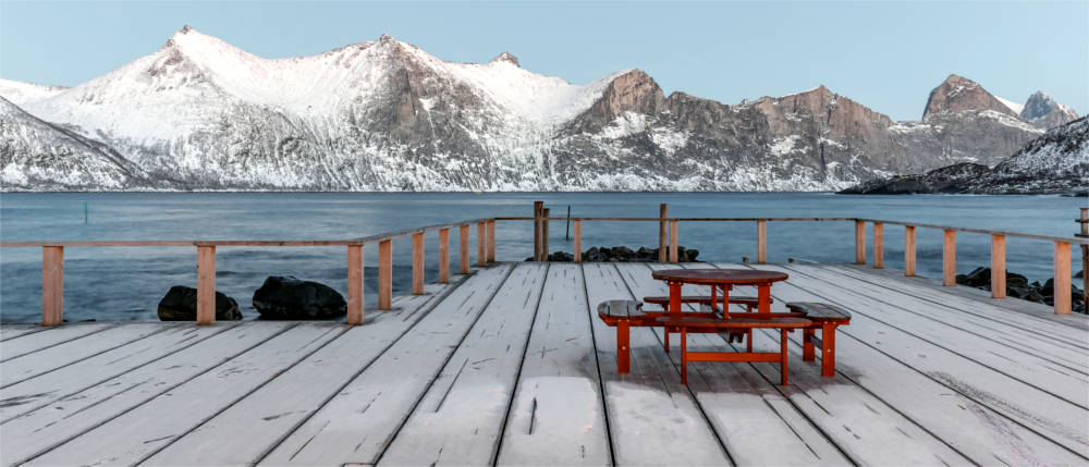 Insel Senja im Winter