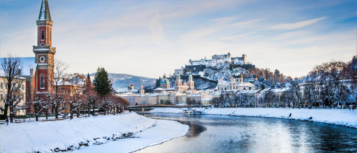 Flusstal von Salzach in Salzburg, Österreich