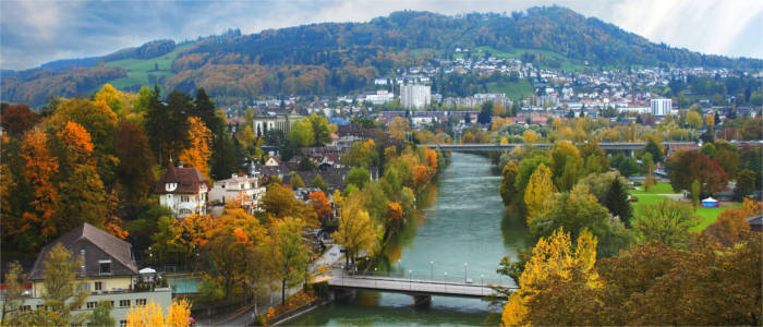 Der Fluss Aare in Bern