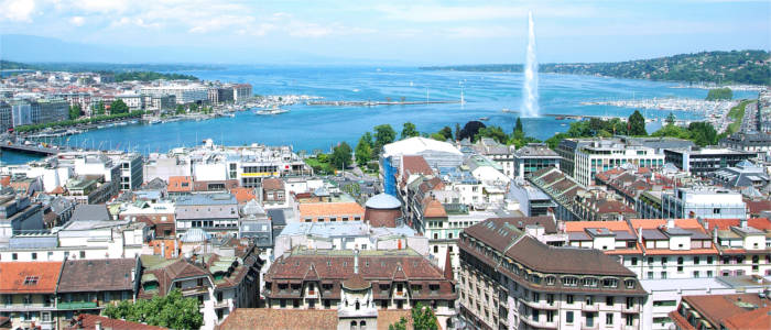 Blick über die Stadt Genf