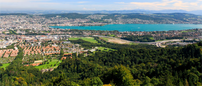 Zürich und der Zürichsee