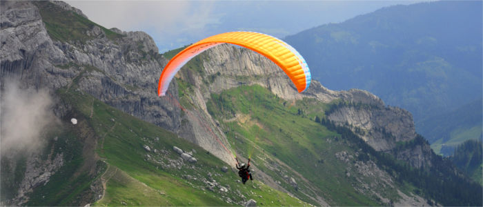 Tandemflug über die Schweizer Alpen