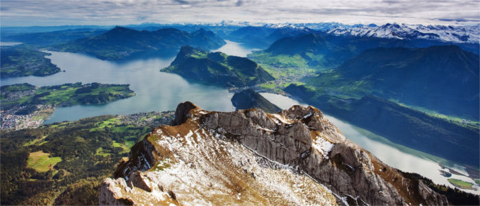 Pilatus am Vierwaldstättersee in der Zentralschweiz