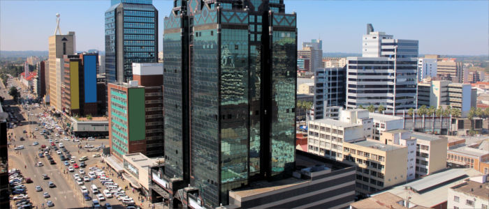 Moderne Hauptstadt Harare in Simbabwe