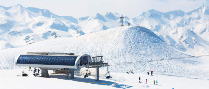 Wintersport auf dem Triglav in Slowenien
