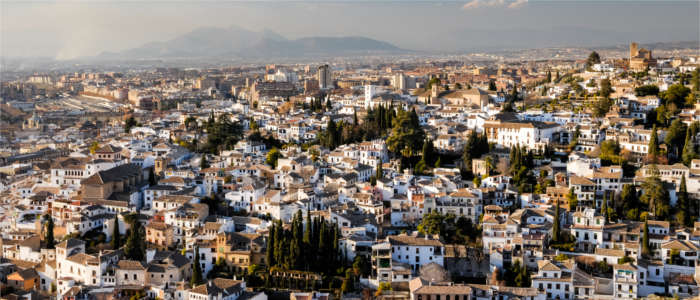 Ausblick auf das älteste Stadtviertel in Granada