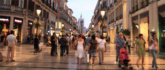 Shoppingmeile in Málaga
