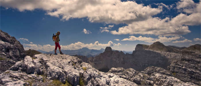 Bergsteiger in den spanischen Pyrenäen