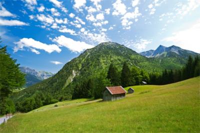 Typische Landschaft im Allgäu