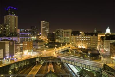 Birmingham bei Nacht