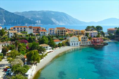 Typisches Dorf auf Kefalonia