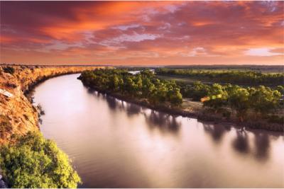 Sonnenuntergang am Murray River