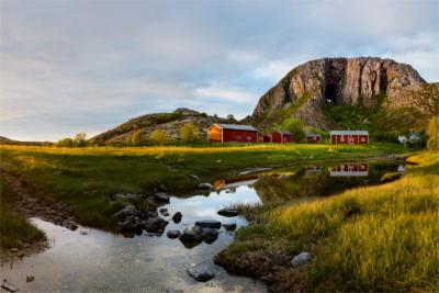 Berühmter Berg in Nordland