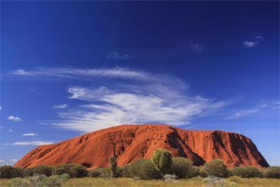 Berühmter Fels im Northern Territory